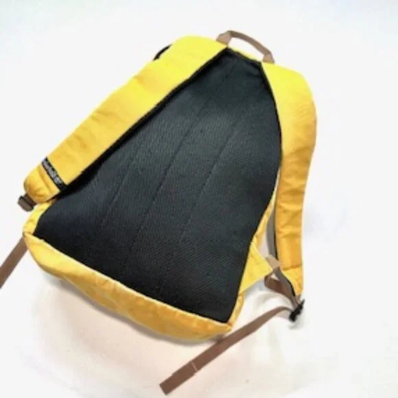 Timberland Backpack Double Strap Logo Front Pocket Mustard Yellow Black Accents - Picture 6 of 16